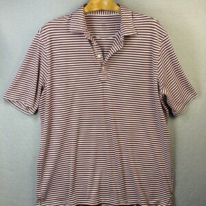 Johnnie O Hanging Out Polo Shirt Mens‎ XXL Striped Short Sleeve Golf Preppy Surf